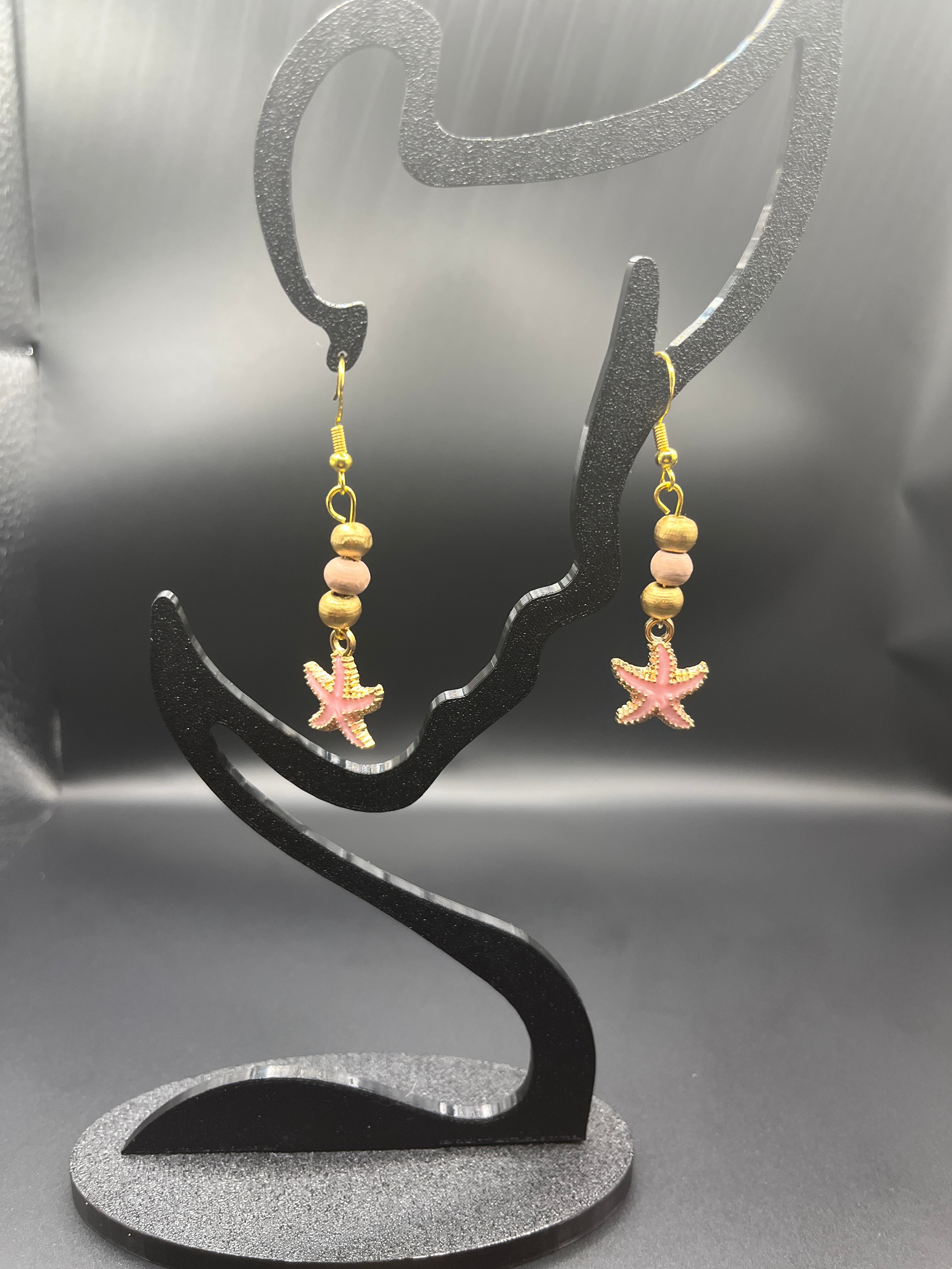 BO pendantes étoiles de mer roses