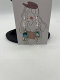 Boucles d'oreilles poissons tropicaux/ perle en verre
