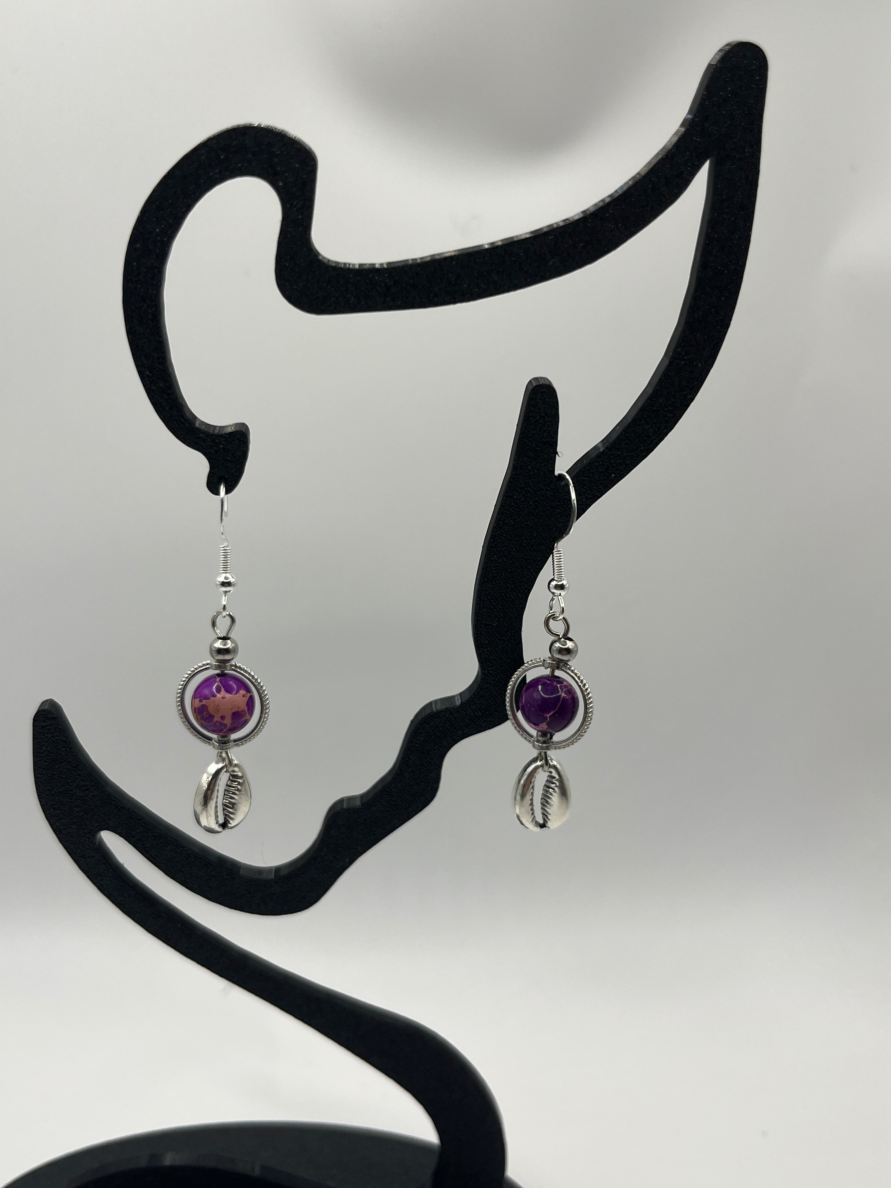 Boucles d'oreilles grains de café