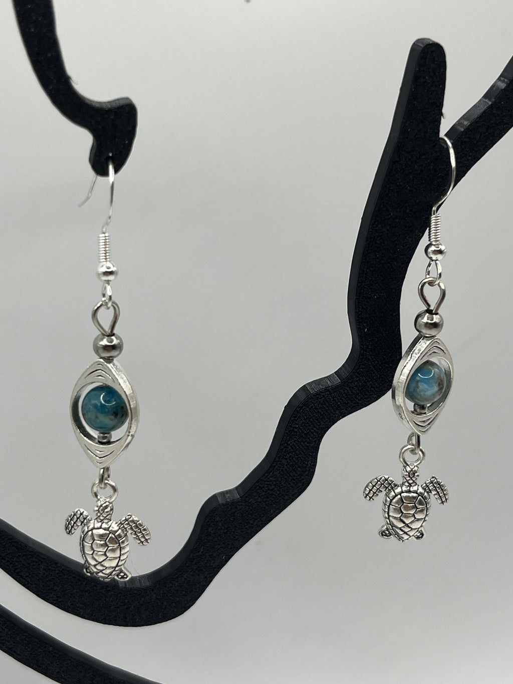 Boucles d'oreilles tortue/apatite