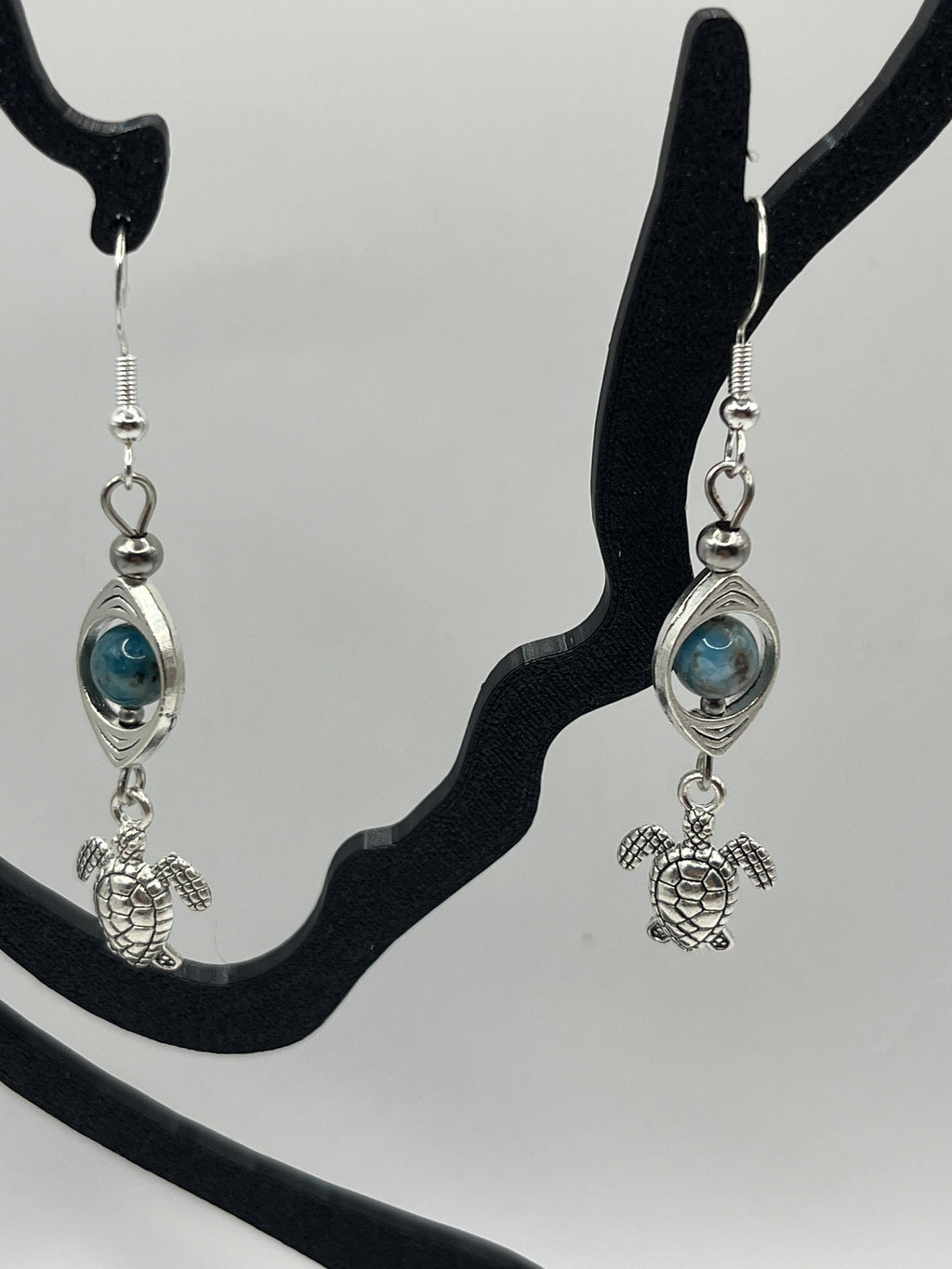 Boucles d'oreilles tortue/apatite