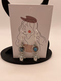 Boucles d'oreilles tortue/rond apatite