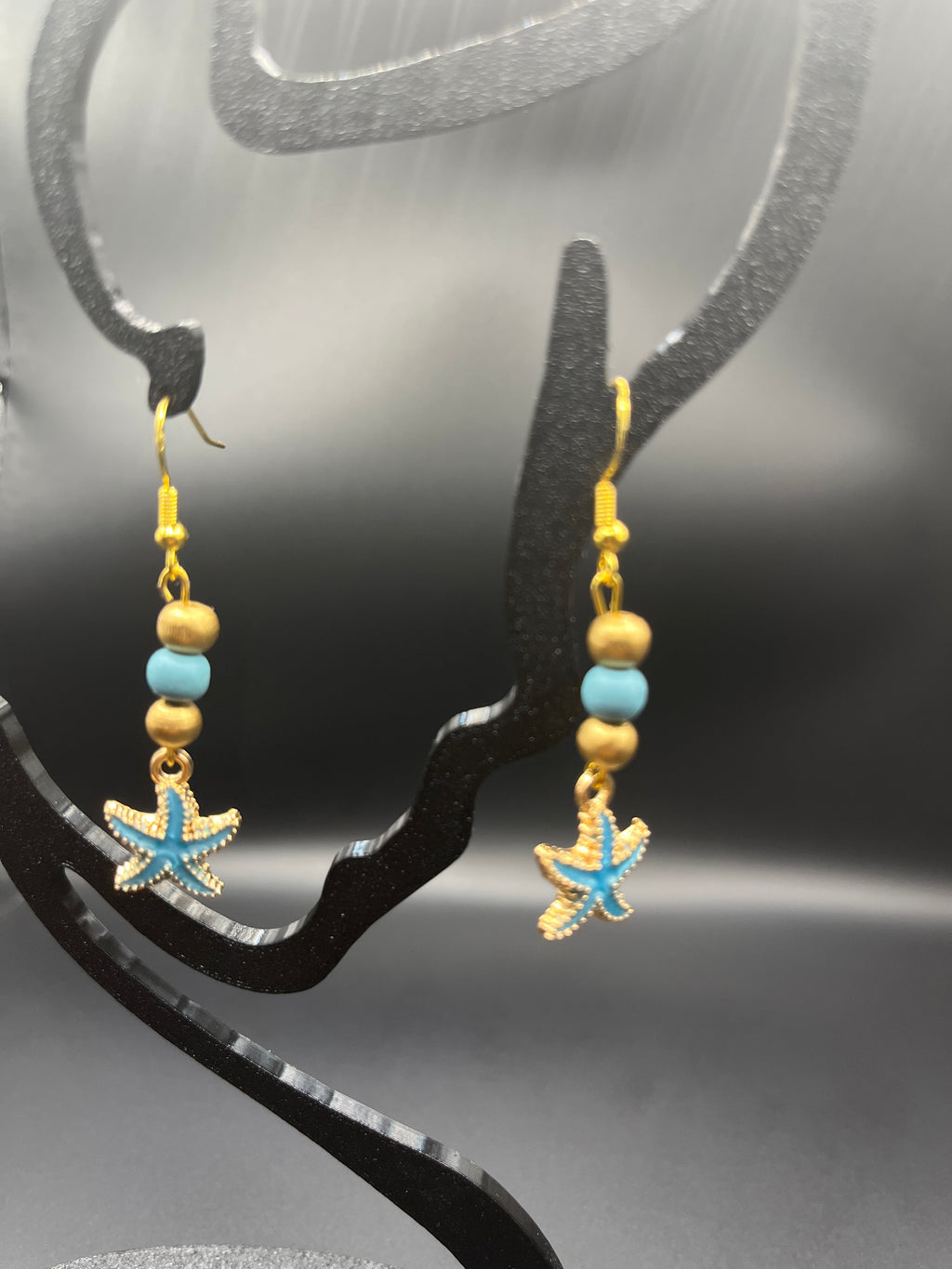 BO pendantes étoiles de mer bleues