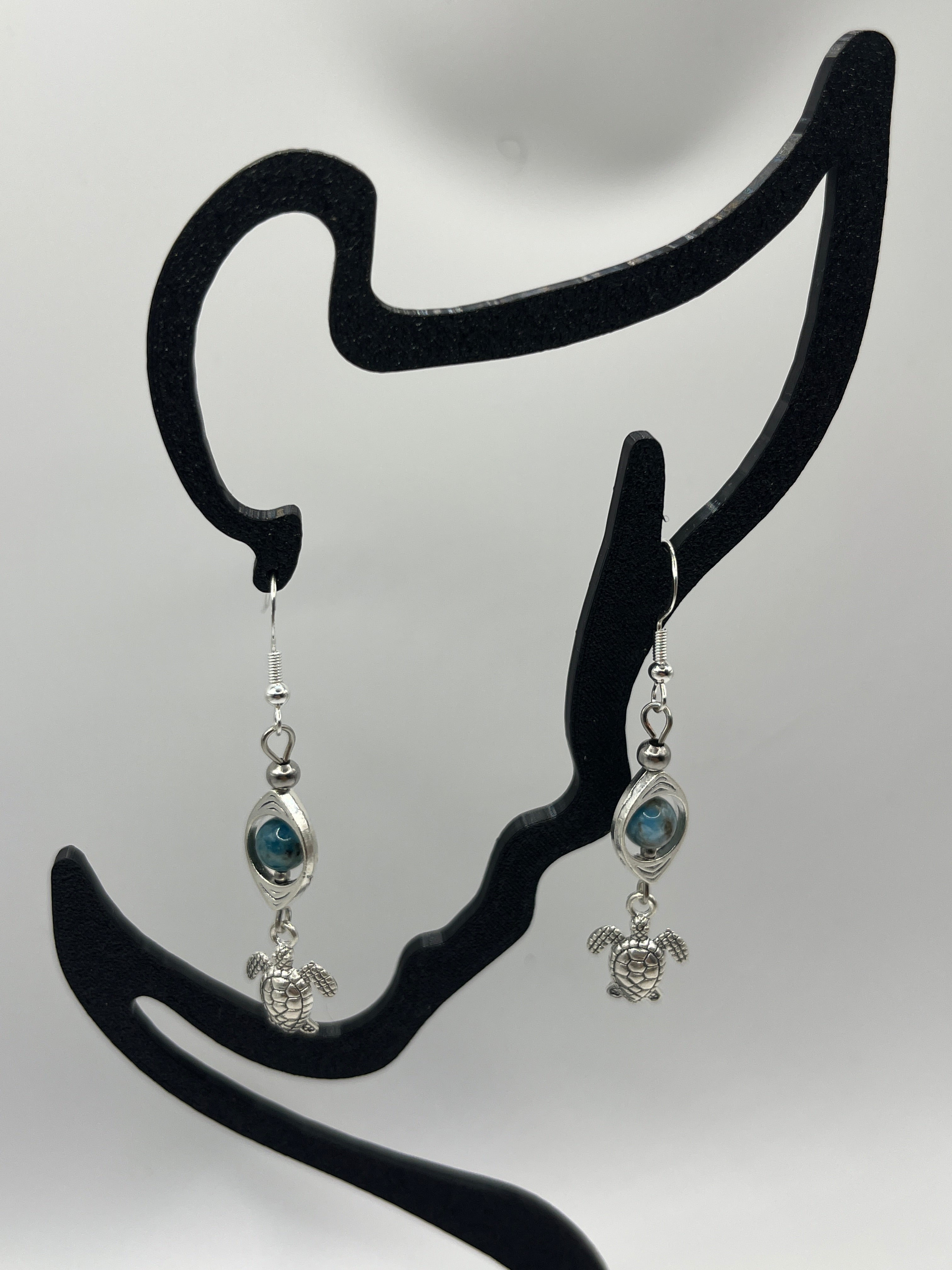 Boucles d'oreilles tortue/apatite